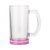 Glass ølkrus klart 500ml - farget bunn