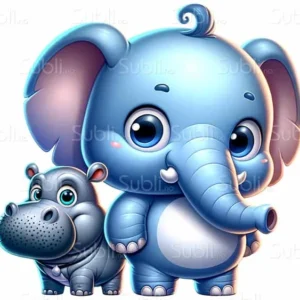 DTF merke - Elefant & Flodhest