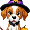 DTF merke - Halloween Beagle